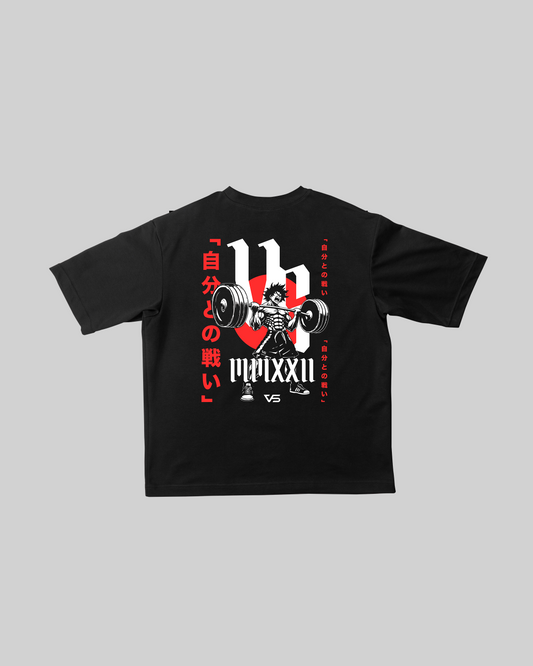 CHIKARA - ANIME GYM SERIES - OVERSIZED TEE - BLACK