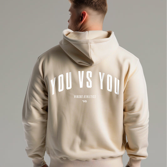 'YOU VS YOU' HOODIE - BEIGE